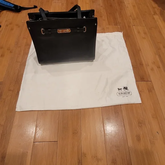 Coach Black Leather Satchel - Picture 2 of 12